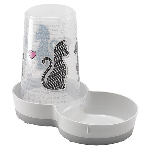 Moderna Cats in Love Trink-/Futtersilo - 1,5 Liter Fassungsvermögen