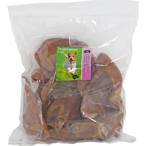 Boon Natuurlijke Snack Varken - Varkensoren Groot per 3, 9 of 25 stuks