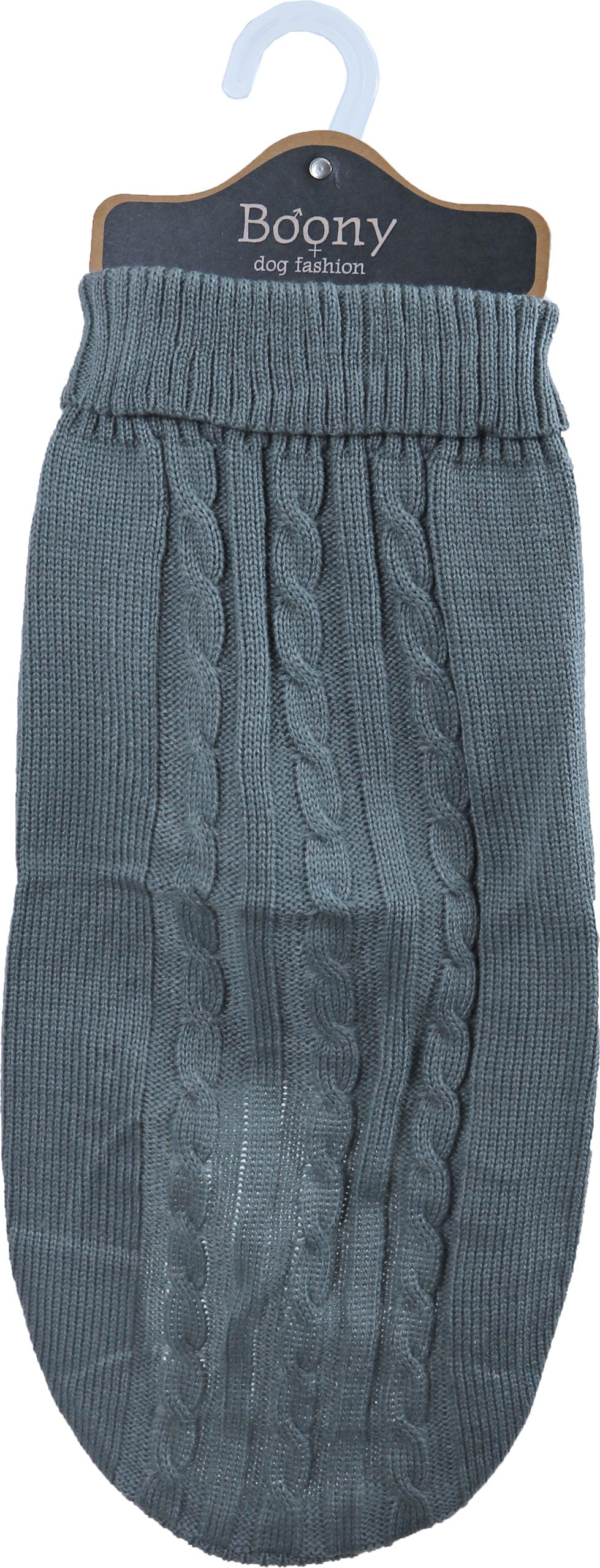 Boony dog fashion honden kabeltrui grijs