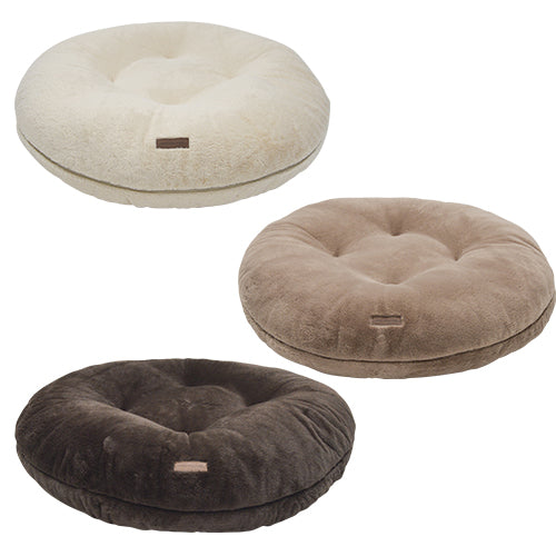 Animal Boulevard Champs-Elysees Puff/Donut – Luxe Super Zacht Imitatiebont – Verwijderbare Wasbare Hoes – Verkrijgbaar in 3 Maten & 3 Kleuren