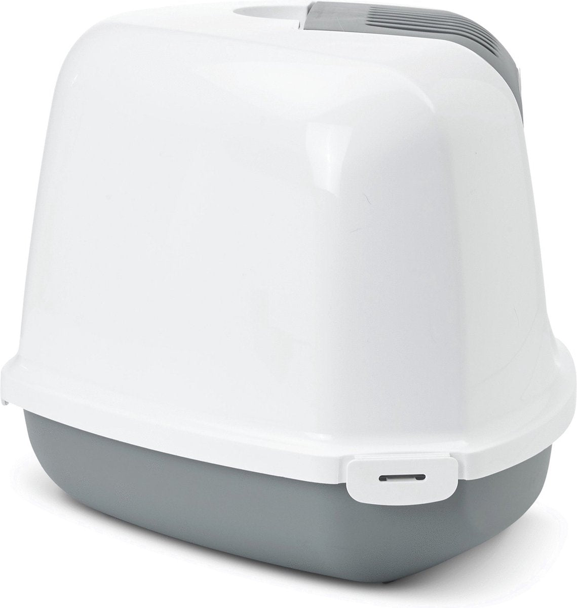 Savic Nestor Eck-Katzentoilette, grau/weiß, 58 x 45 x 40 cm