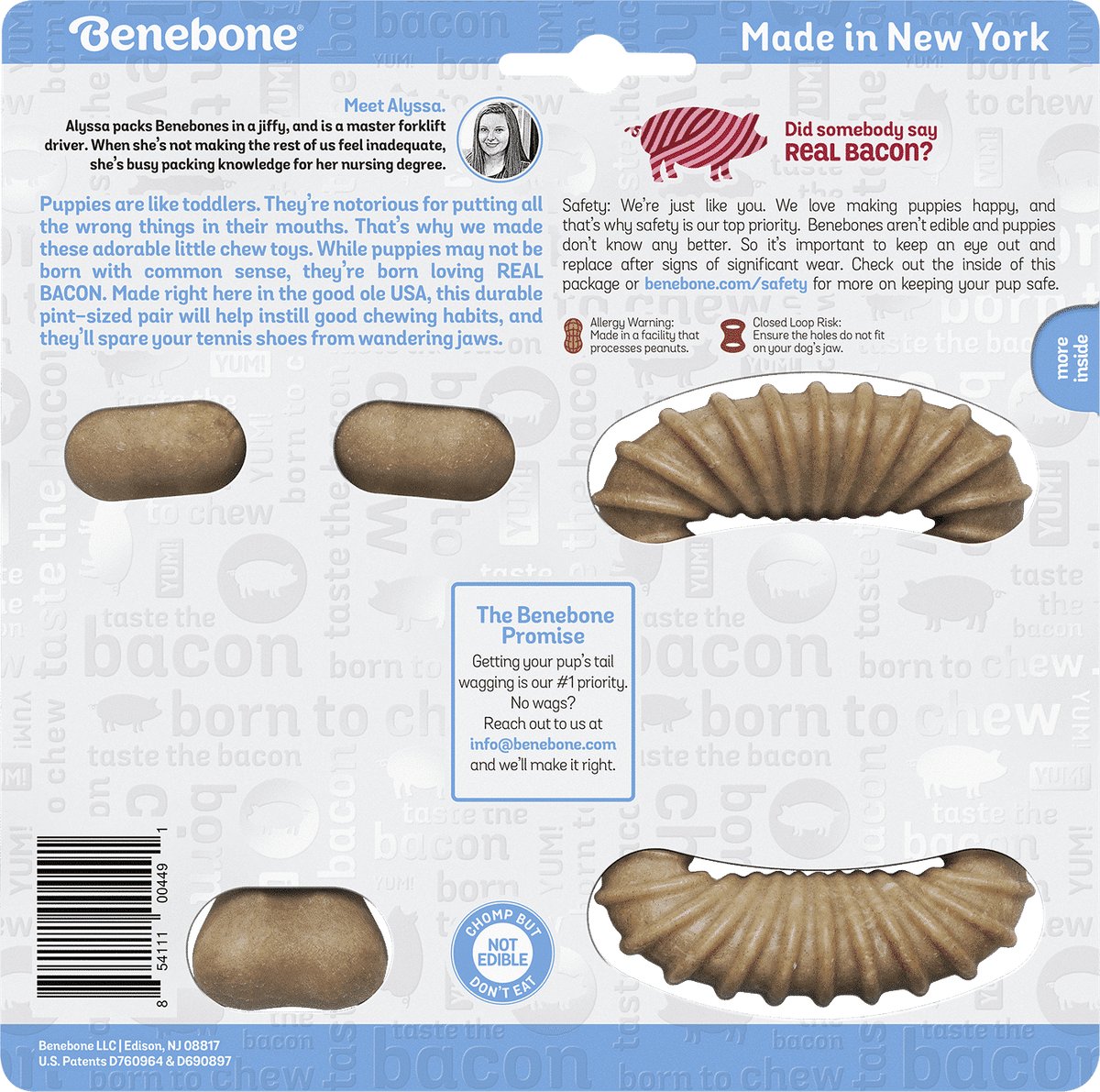 BENEBONE Puppy Pack (Dental Chew + Wishbone) Kauwspeelgoed - Nylon - XS - Set van 2 stuks