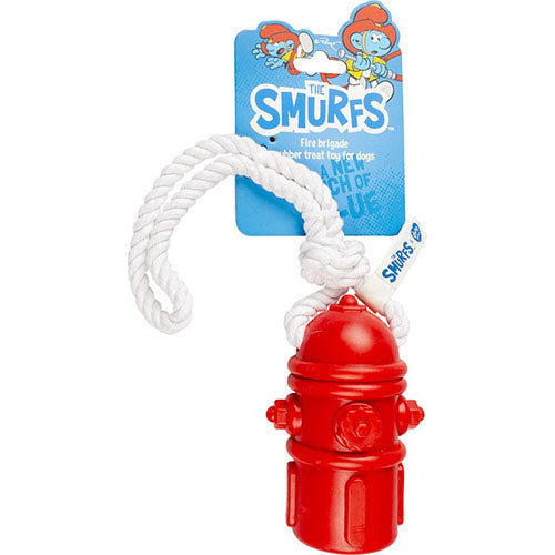 Duvoplus Smurfen - Rubberen Snackspeeltje met Touw - 34x6x6 cm