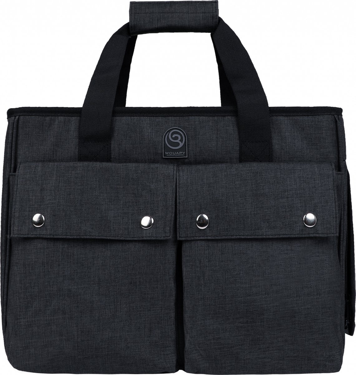 Wouapy - Draagtas - Transportzak "Baroudeur" - Kleur: Zwart - Afmetingen: 40x21x30 cm