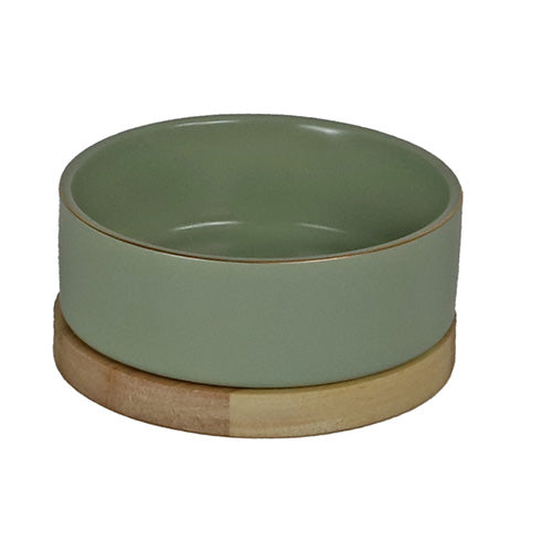 Boony eetbak keramiek/hout - div kleuren 13 - 16 cm