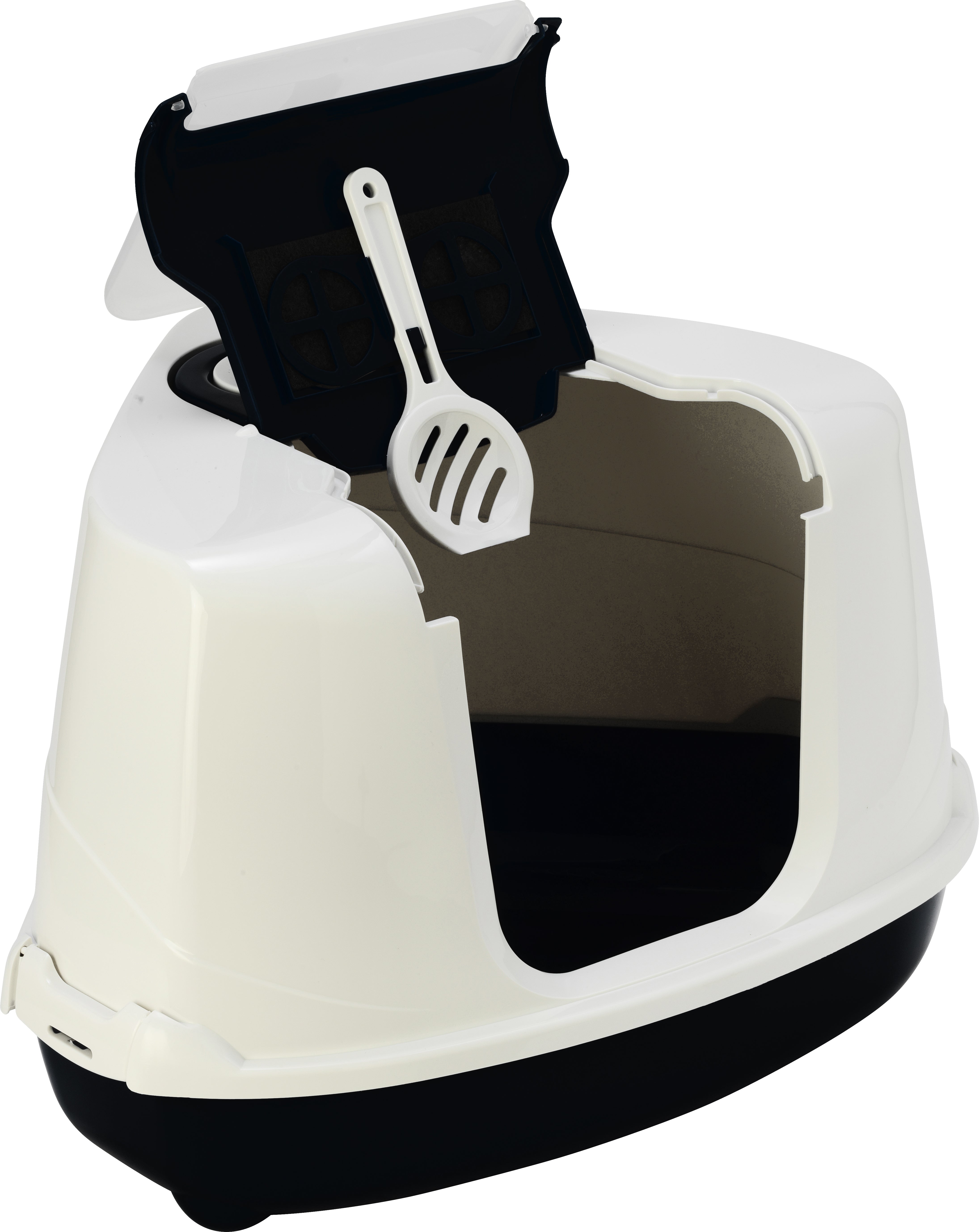 Moderna kattenbak flipcorner - hoekkattenbak - 55,7 x 45,1 x 38,2 cm