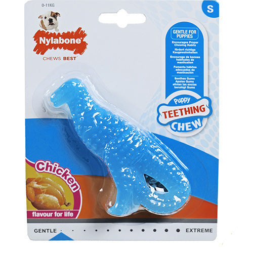 Nylabone flexi voor honden puppy dental dinosaur chicken tot 11 kg