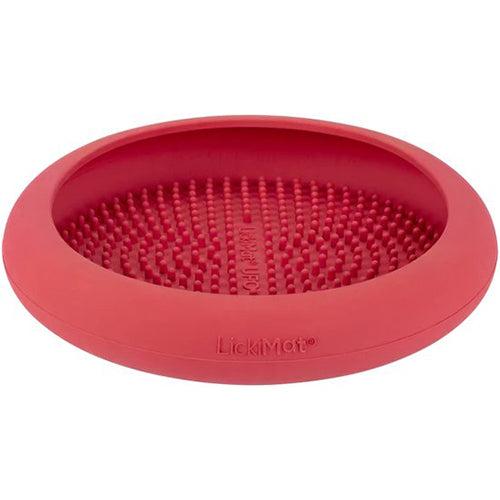 LickiMat UFO – Leckmatte / Anti-Schling-Matte / Futterverlangsamerer – Rosa – 20 cm