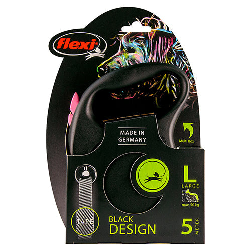 Flexi rollijn Black design Tape L 5 meter