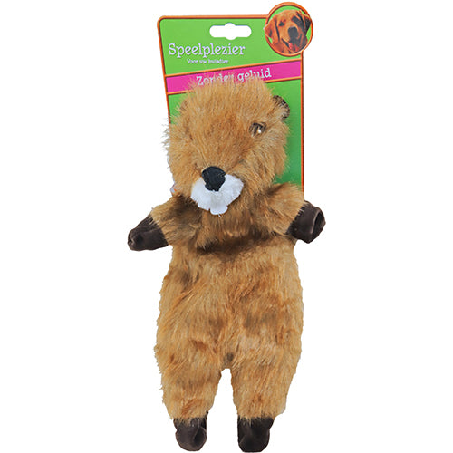 Hondenspeelgoed pluche bever zonder piep 34 cm