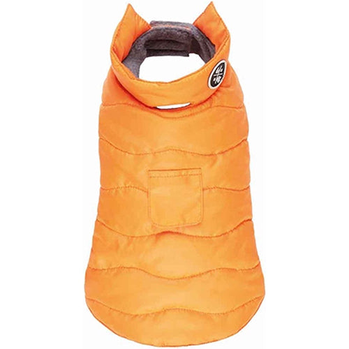 Crocci Hundemantel, wattiert, Leaves, orange