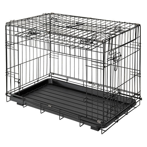 Jack and Vanilla draadkooi bench met schuifdeur zwart