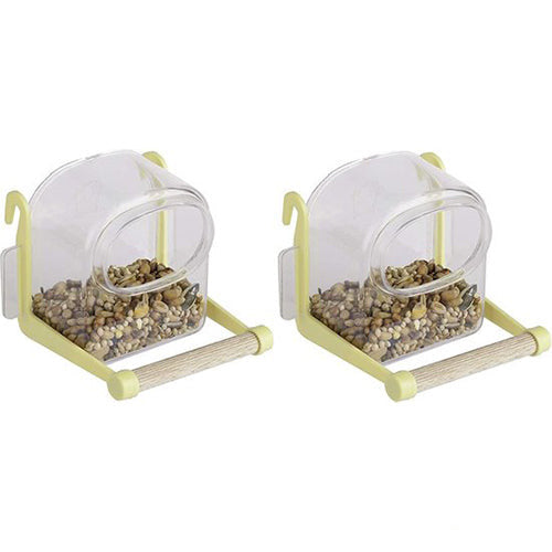 Vogel - Voerbak- Drinkbak - 2 x 7.5 x 6.5 x 6.5 cm