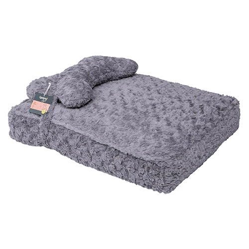 Quapas! hondenkussen met bot (steunkussen) grijs