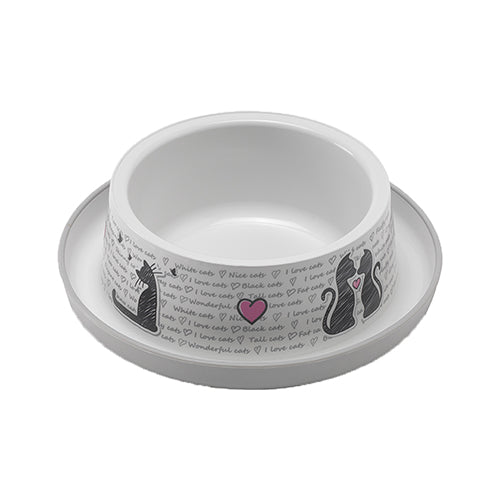 Moderna Trendy Dinner Futternapf – Katzen verliebt – 16 cm