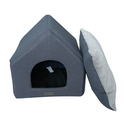 Animal Boulevard Home & Away Honden/ Katten Huis - 46x43x42 cm - Verkrijgbaar in Donkergrijs en Lichtgrijs