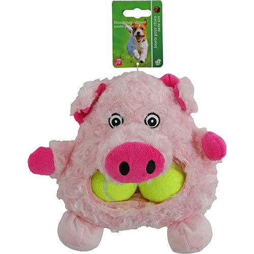 Buidelbek Dieren met 2 Tennisballen - 4 varianten