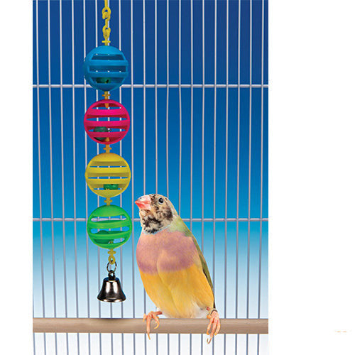 Vogelspeelgoed speelballetjes met bel