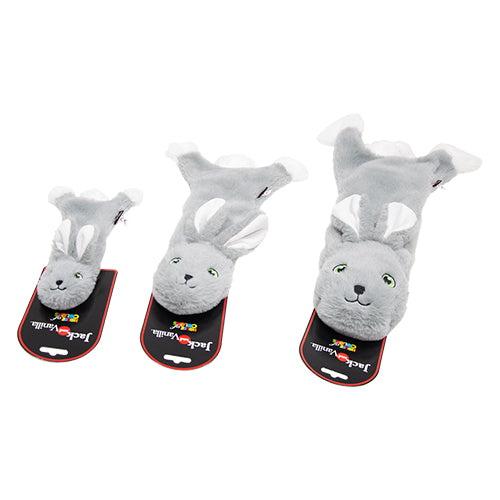 Jack and Vanilla Flatties Honden Knuffel - Knisperend Konijn - Verkrijgbaar in 3 maten