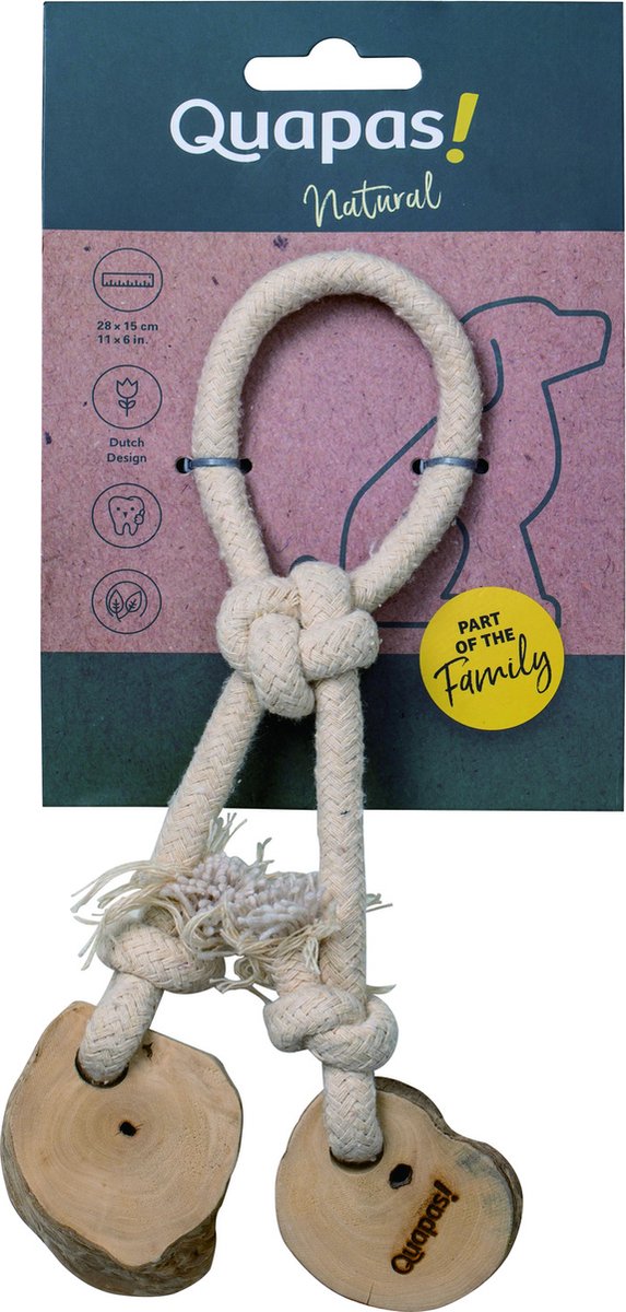 Quapas! - Hondenspeelgoed - Coffeewood Bouncy - 28x11x4 cm