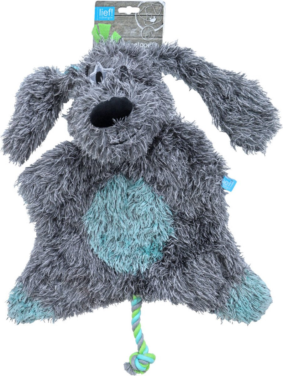 lief! Boys hondenspeelgoed - XXL teckel met piep - 45 cm -  1 stuk