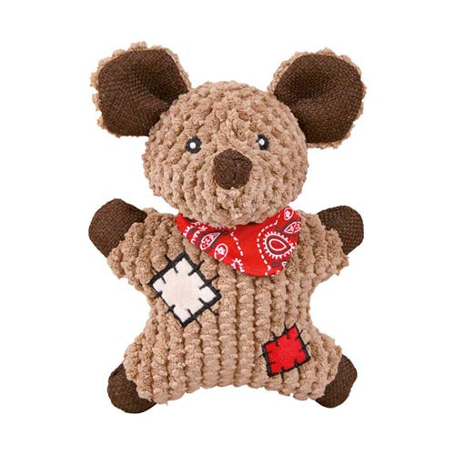 Trixie Maus mit Applikation Stoff/Jute mit Sound 19 cm