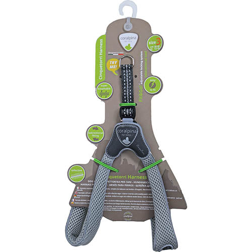 Luxe Coralpina harnas Cinquetorri lichtgrijs