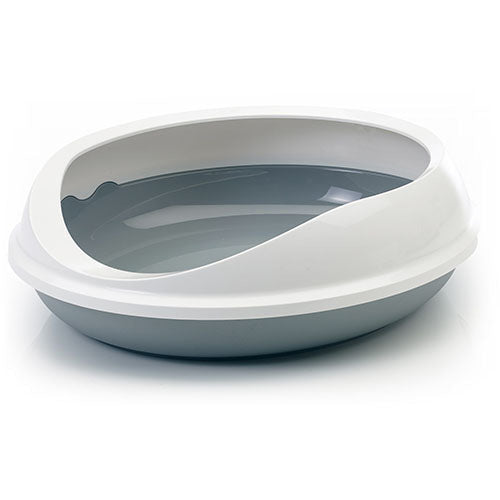 Savic Figaro Kattentoilet - grijs/wit 55 x 48,5 x 15 cm