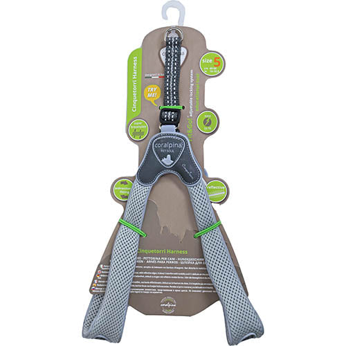 Luxe Coralpina harnas Cinquetorri lichtgrijs
