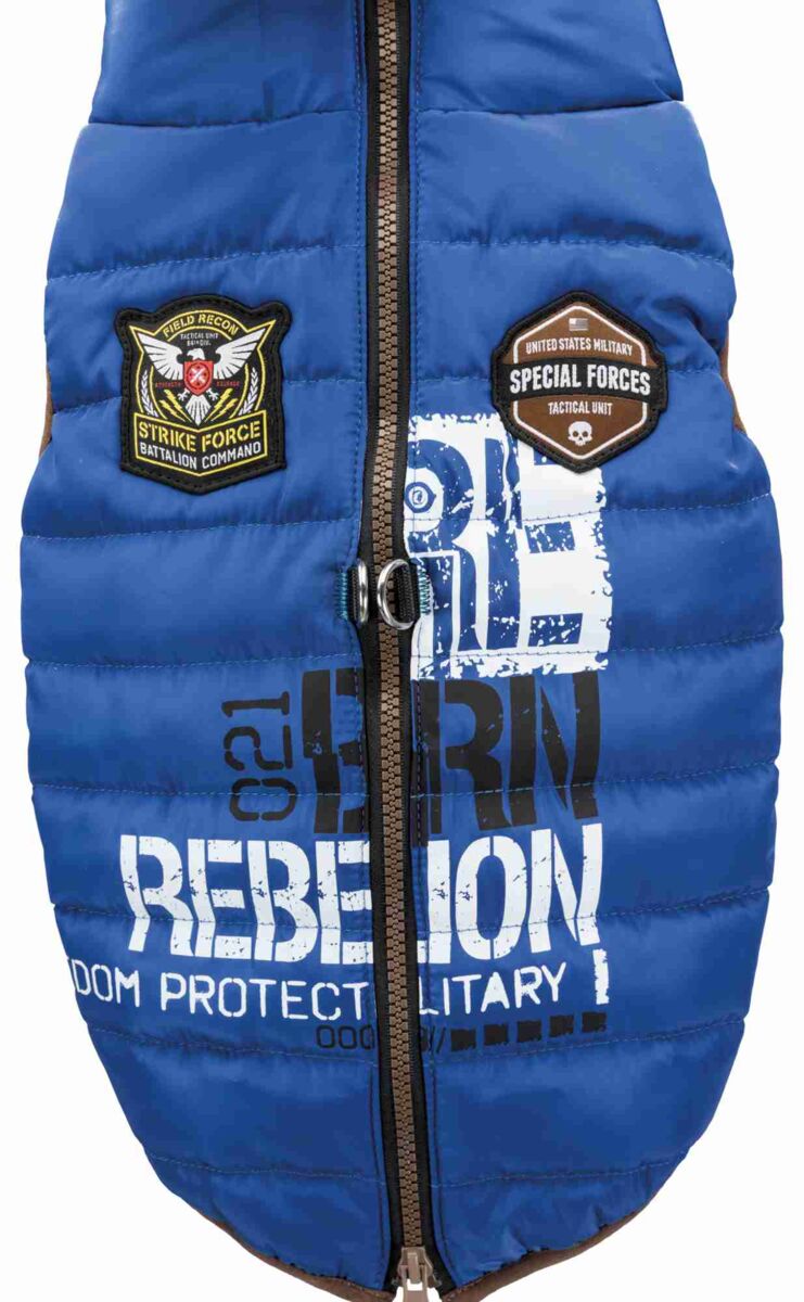 Trixie jas saint-malo incl tuig voor hond blauw - rood