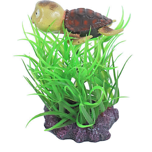 Boon Aqua Deco Ornament Kunstplant met Schildpad 10 cm