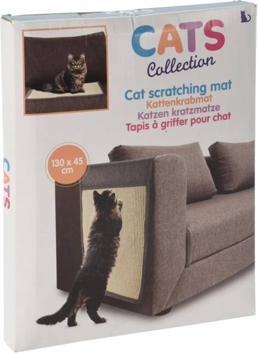 Pets Collection Kattenkrabmat 130x45 cm grijs