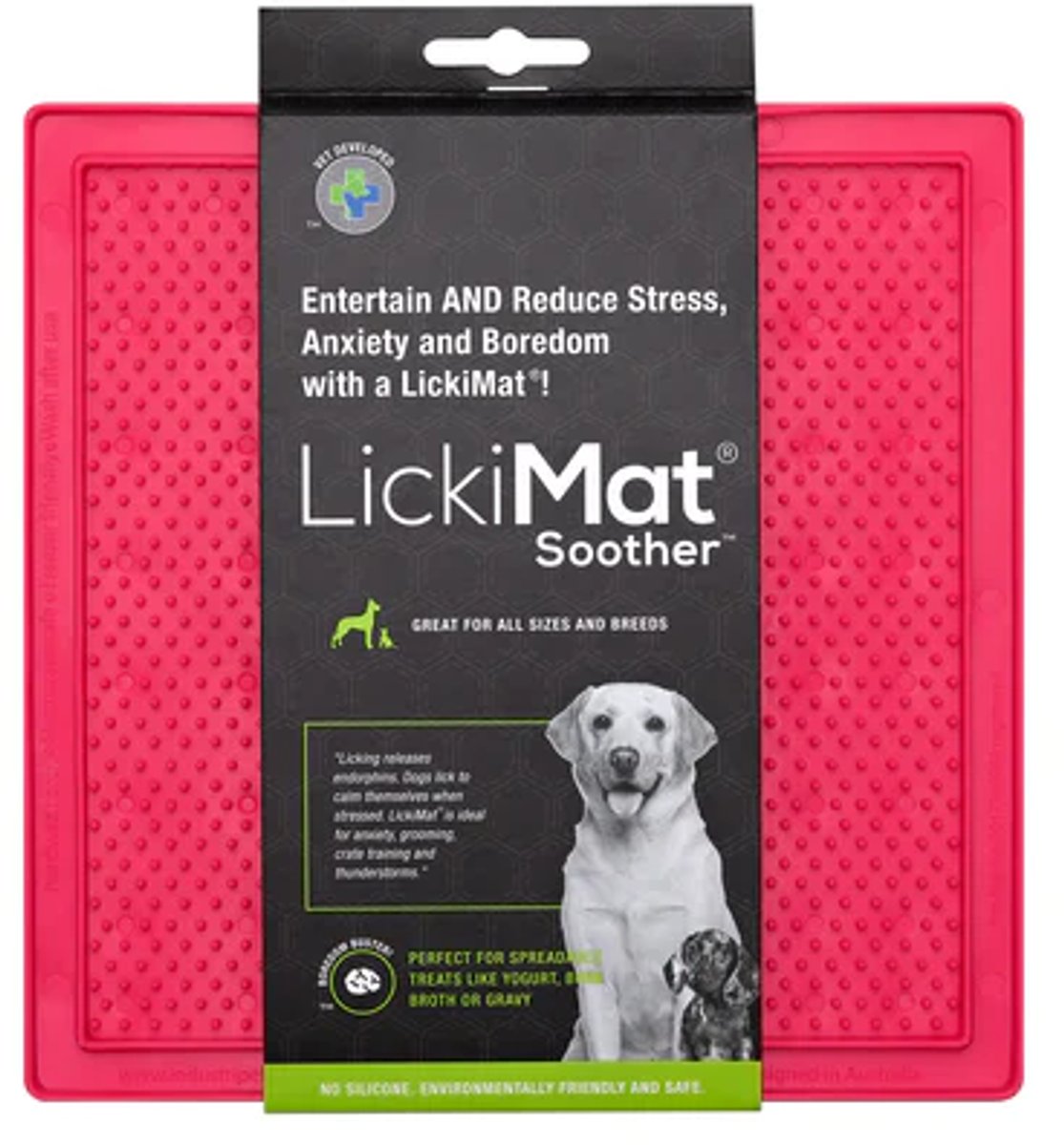 Lickimat Soother - voermat voor natvoer en brokjes - slow feeder