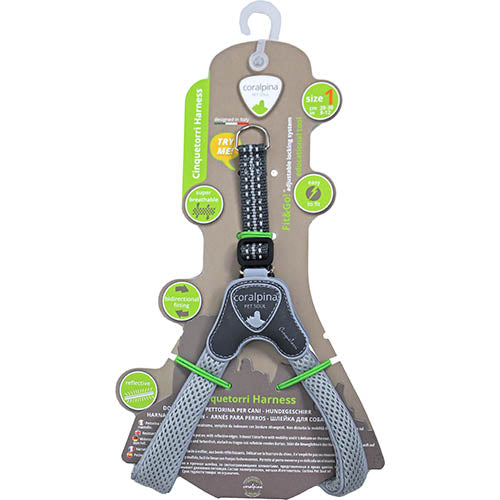 Luxe Coralpina harnas Cinquetorri lichtgrijs