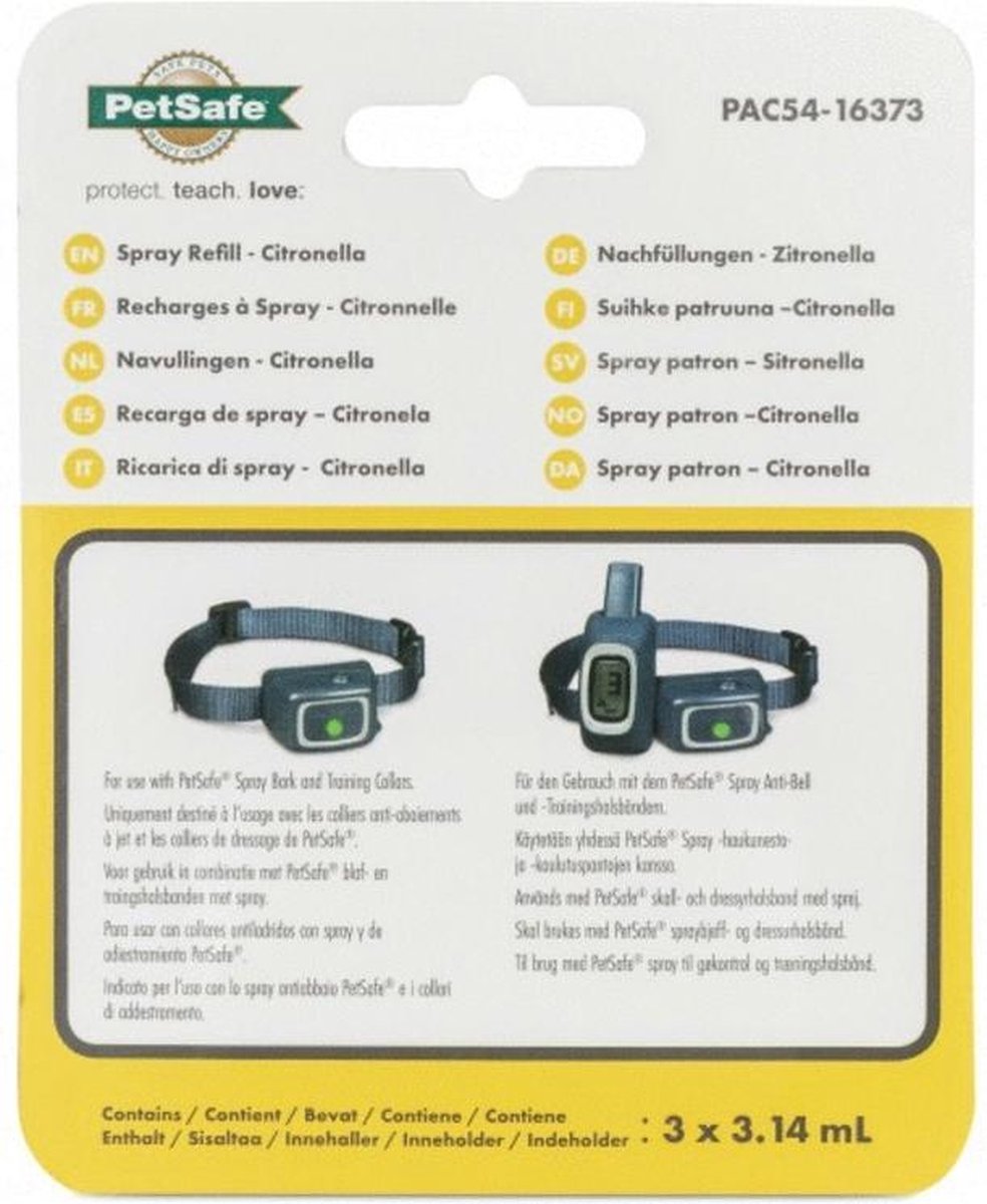 PetSafe Antibellhalsband-Nachfüllpackungen – 1 Packung mit 3 Kartuschen – Citronella