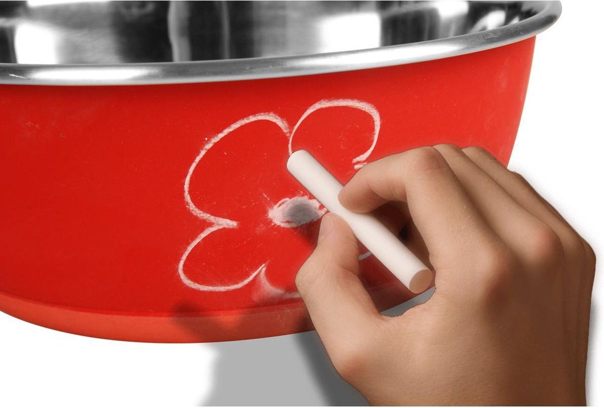 Hondenvoerbak Writable - Rood - 13 x 13 x 4 cm