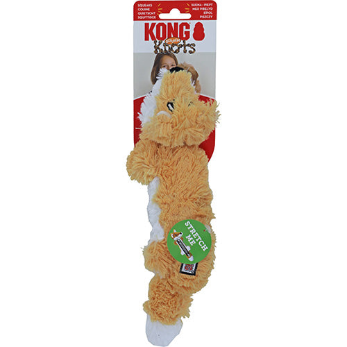Kong Scrunch Knots Fuchs-Plüschtier – 30 x 8 x 5 cm