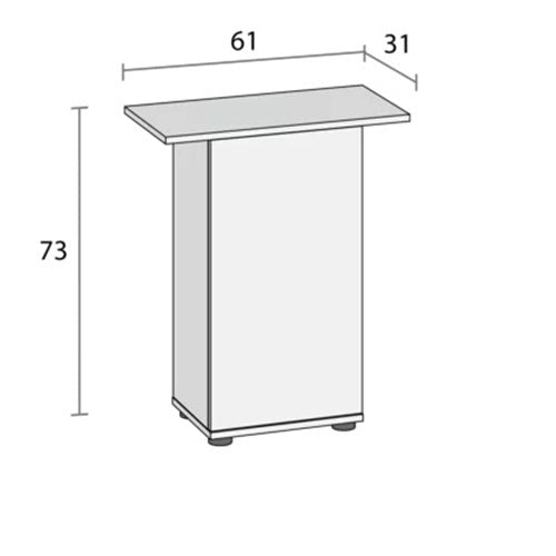 Juwel aqariumkast - meubel - 60/70 x 31 x 73 cm wit of zwart