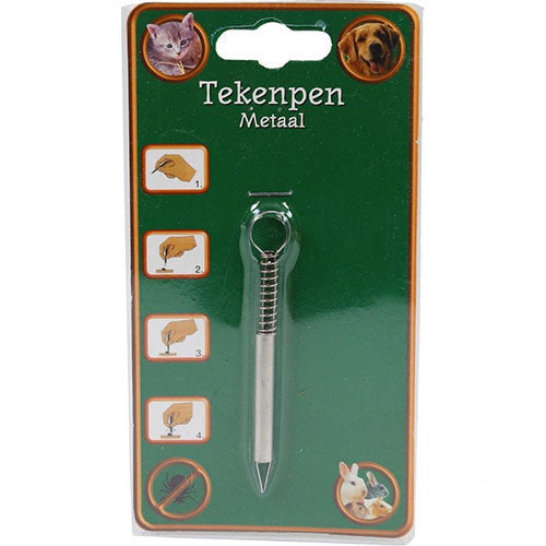 Tekenpen/ Tekentang van metaal - 8 cm