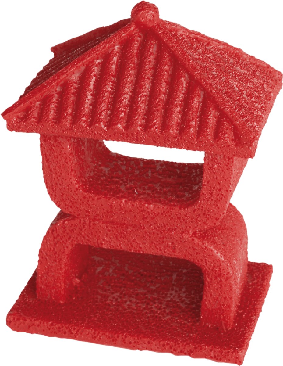 Superfish Zen Deco Mini Temple Rood - Aquarium Decoratie - 9x7x11 cm