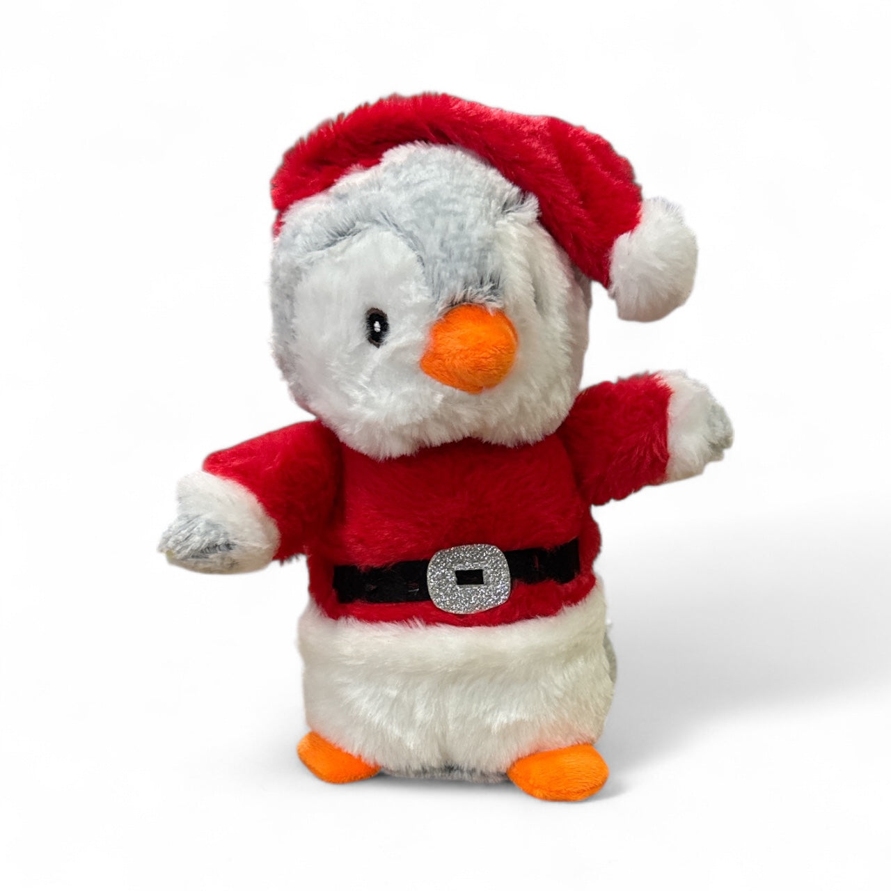 Kerstknuffel pluche pinguin met kerstpak 32 cm