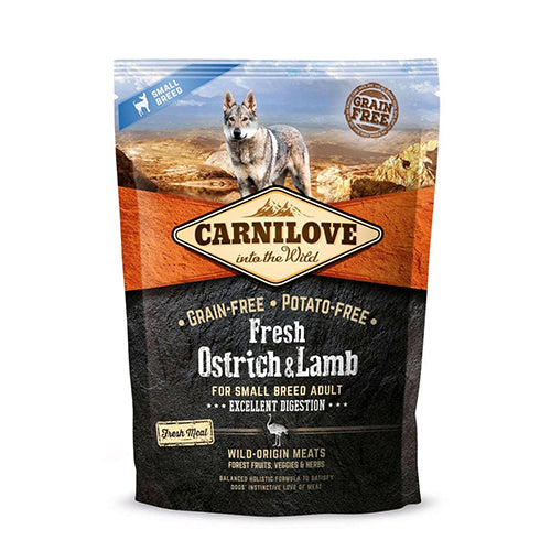 Carnilove fresh struisvogel en lam adult - small breed - 1,5 - 6 kg
