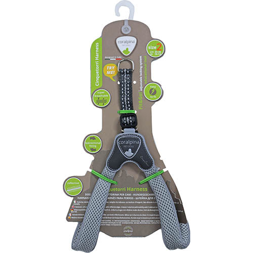 Luxe Coralpina harnas Cinquetorri lichtgrijs