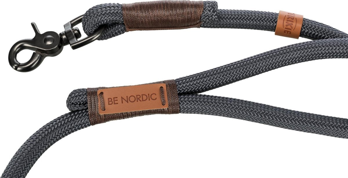 BE NORDIC riem, S–M: 1,00 m-ø 8 mm, donkergrijs-bruin