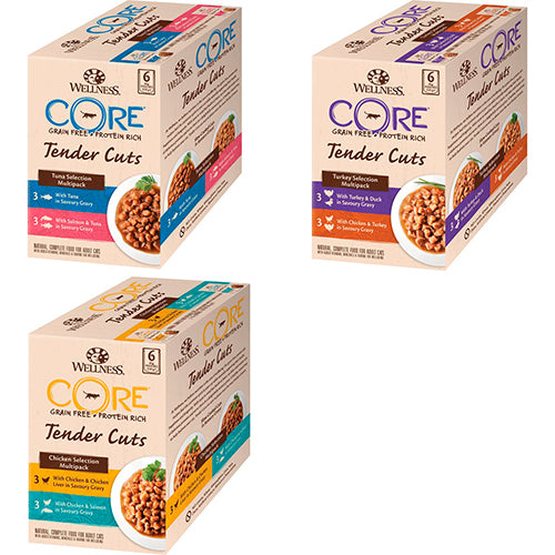 Wellness Core - kattenvoeding - natvoer zakje - Multipack - 6 x 85 gram