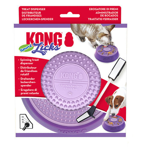 Kong hond licks spinz small paars licki mat