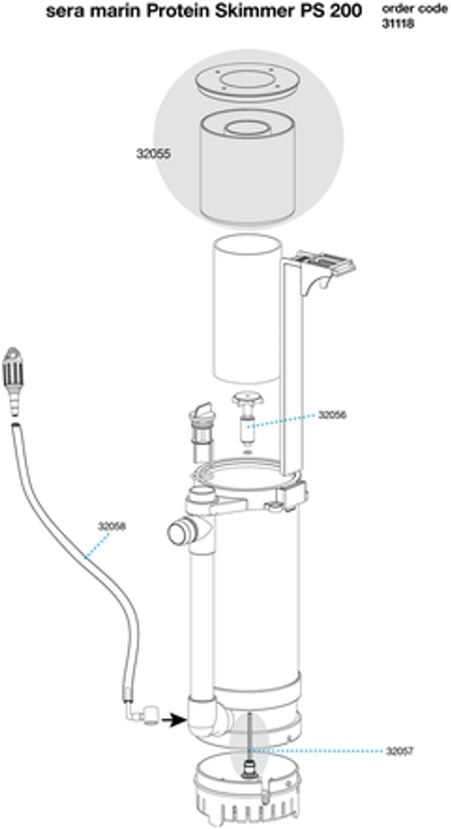 Sera Marin Protein Skimmer PS 130 - Nano Eiwitafschuimer