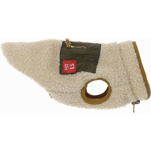 51 Degrees North Jules Coat 2-in-1 Hundejacke - Beige/Ockergelb - Rückenlänge: 40 cm