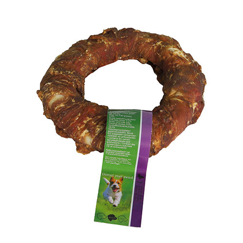 Natuurlijke snack donut met eend 9 - 16 cm