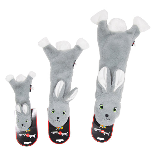 Jack and Vanilla Flatties Honden Knuffel - Knisperend Konijn - Verkrijgbaar in 3 maten